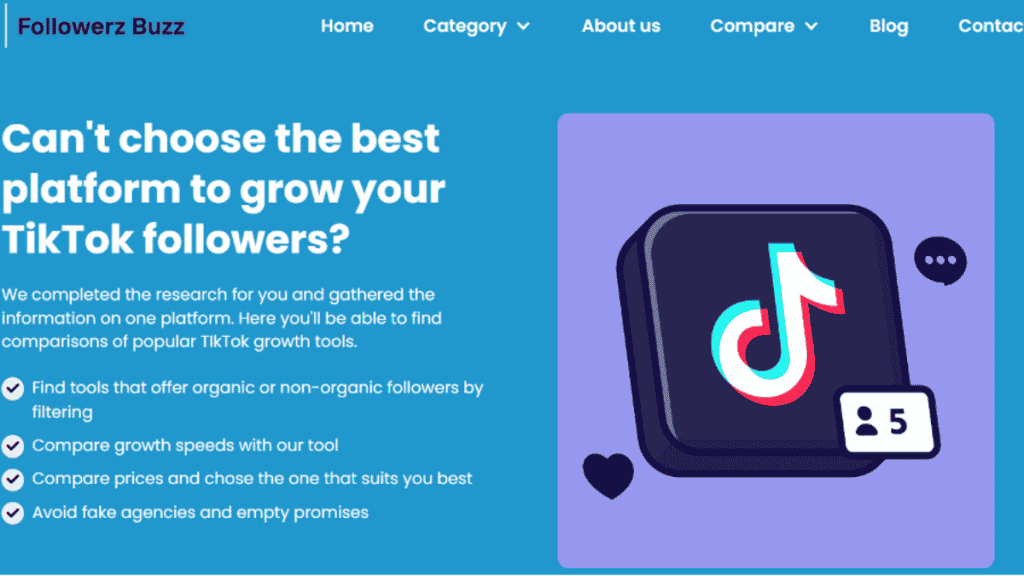Followerzbuzz - The New Tiktok Growth Comparison site