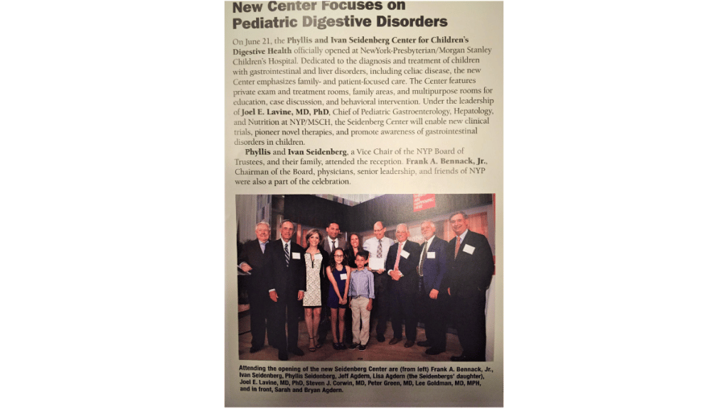 Considerations by Joel E. Lavine MD in Designing the Columbia/New York Presbyterian Center for Children’s Digestive Health