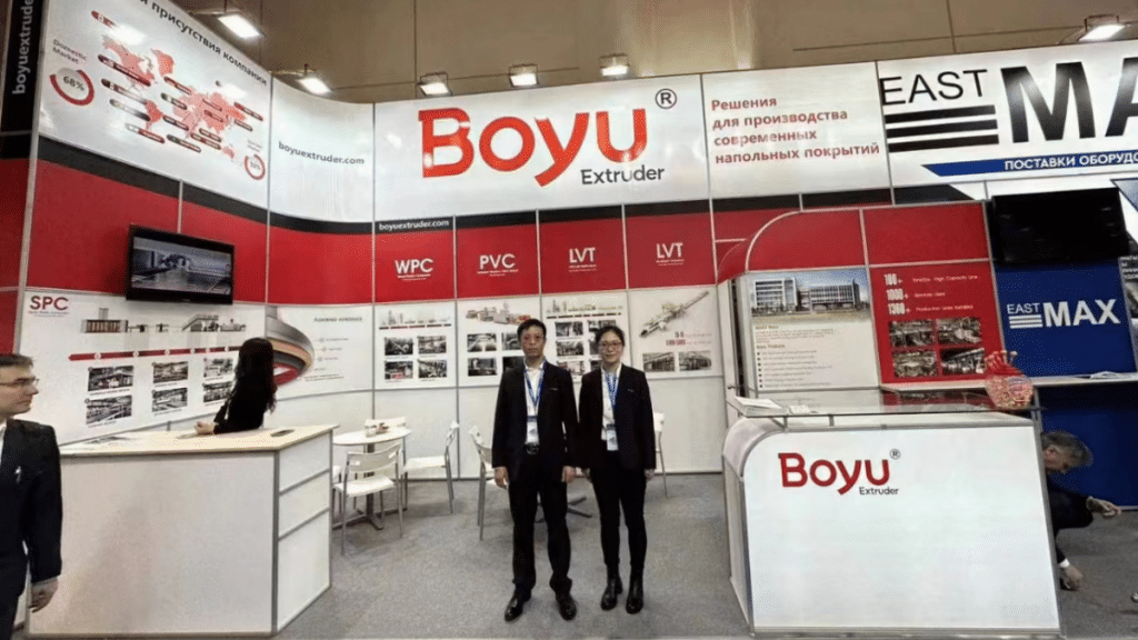 Boyu Brings SPC Floor Production Line to Attend Interplastica 2023 at Moscow
