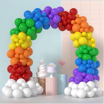 RAINBOW- BALLOON DECORATION IDEAS