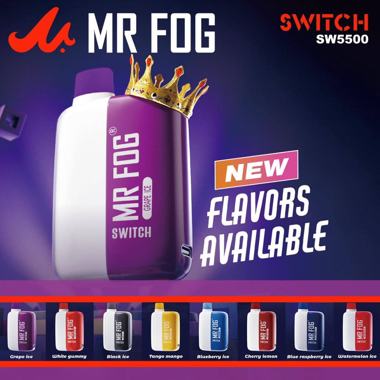 Mr Fog Switch 5500 Puffs Disposable Vape