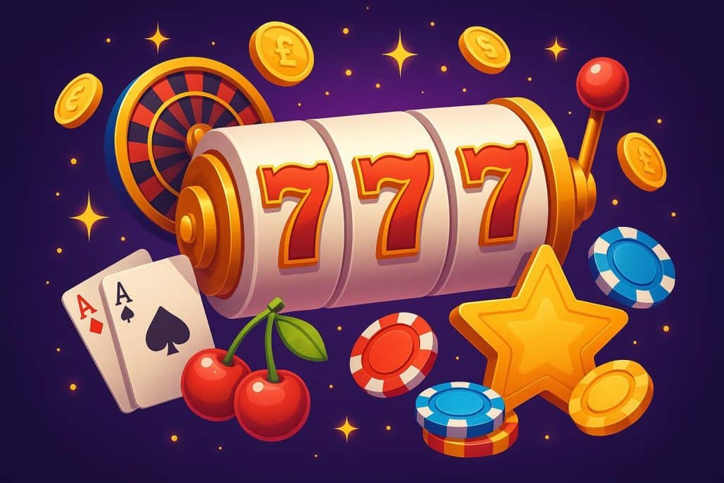 Spindog Casino UK slot machines and gaming icons illustrating online slots guide