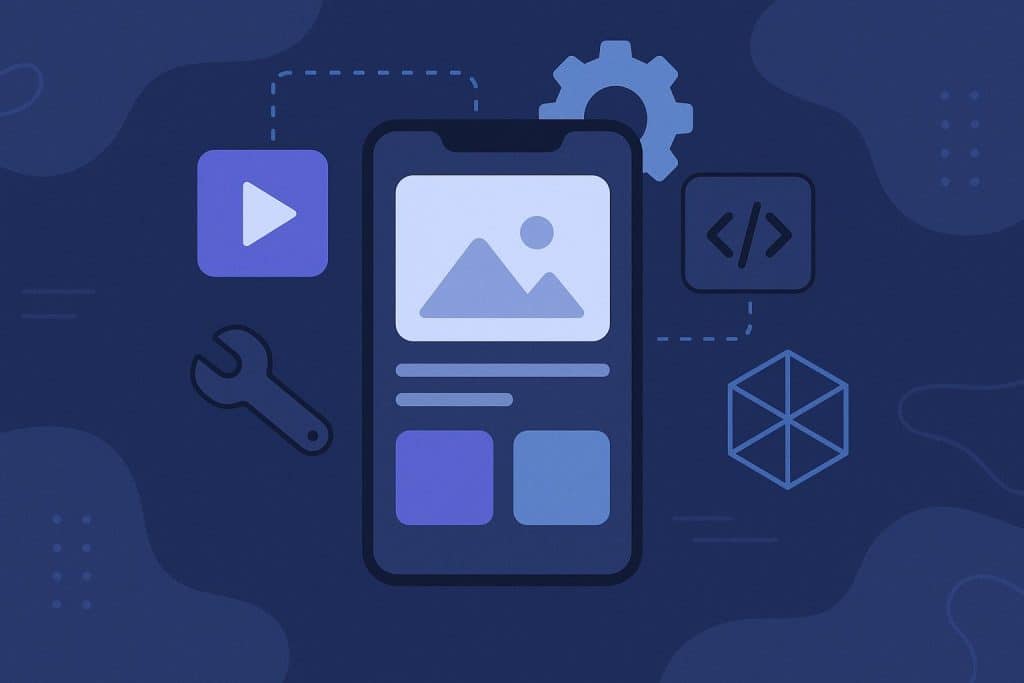Mobile app development process showing competitor analysis and innovation strategies