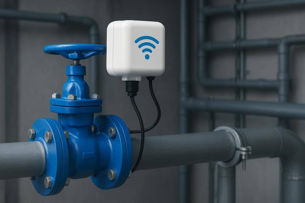 Automated smart water valve system controlling water flow in modern urban infrastructure