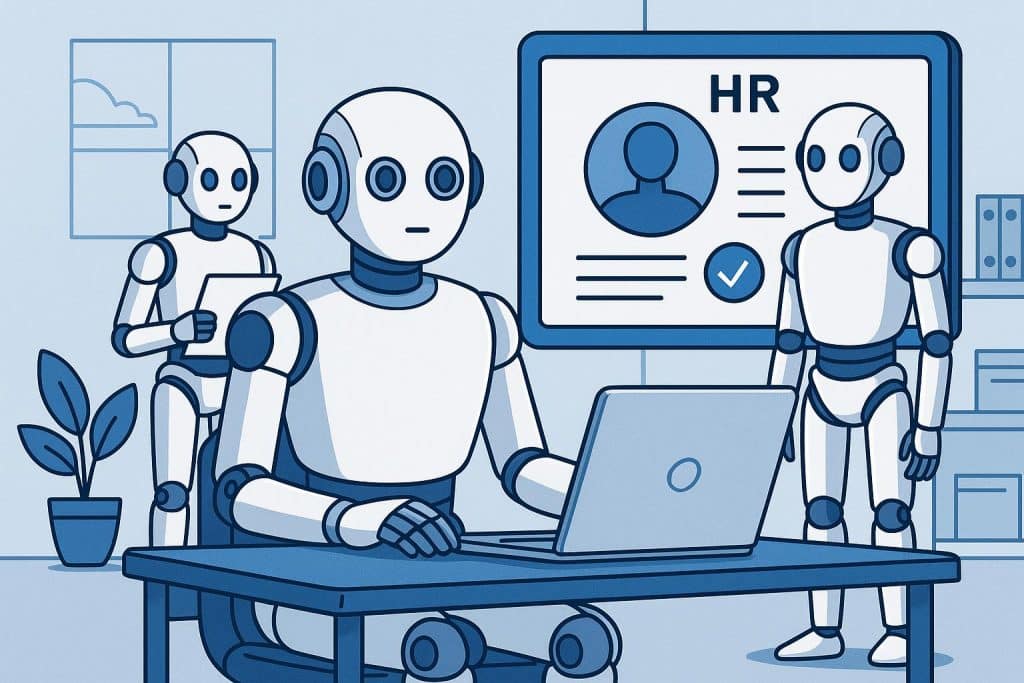 Artificial intelligence algorithms managing HR recruitment process in a corporate setting