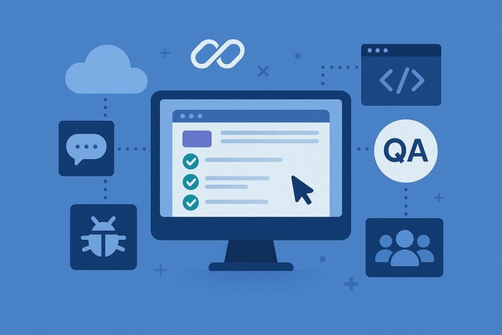 Best Collaborative QA Platform for Remote Web Teams Dashboard showcasing remote team collaboration on a QA platform for web development projects