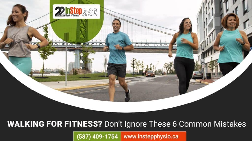 Athletic shoes on walking path highlighting common mistakes in walking for fitness routines