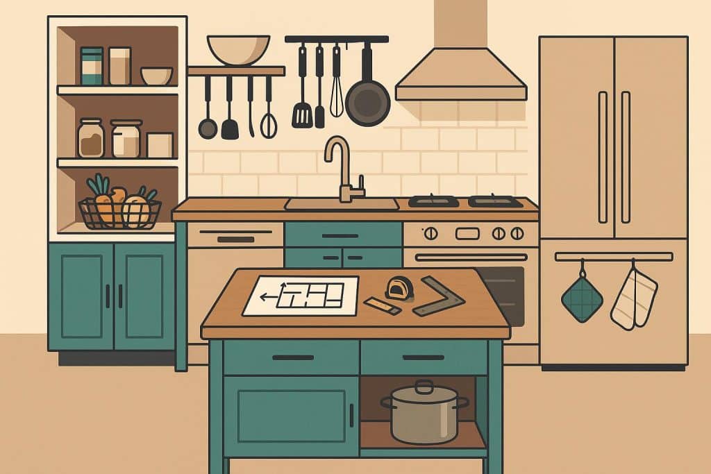 5 Ways to Design Your Kitchen for Better Efficiency and Ergonomics Modern kitchen with organized layout, smart storage, and ergonomic appliances for efficiency