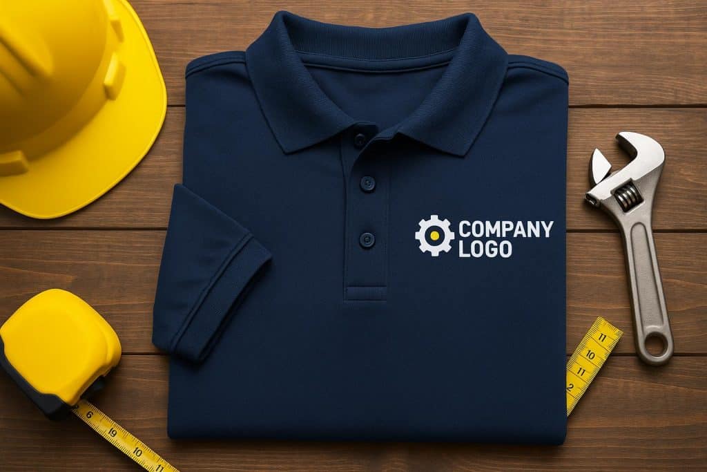 Elevating Your Team’s Look: How the Right Workwear Uniform Drives Branding & Performance Branded workwear uniforms showcasing company logo, enhancing team identity and professionalism