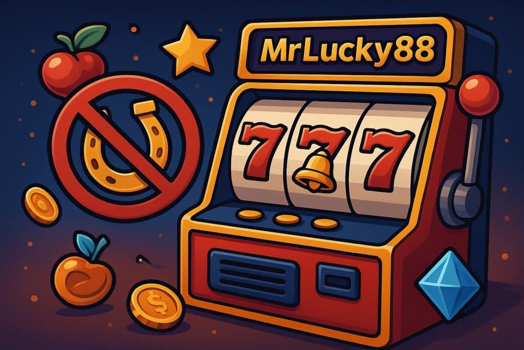 Colorful slot machine reels spinning with bright symbols, highlighting common slot game mistakes