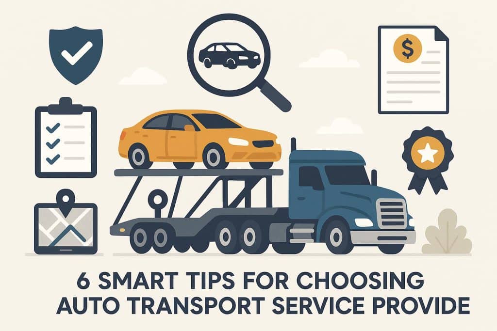 6 Smart Tips for Choosing the Right Auto Transport Service Provider Car being loaded onto a transport truck, illustrating choosing the best auto transport service