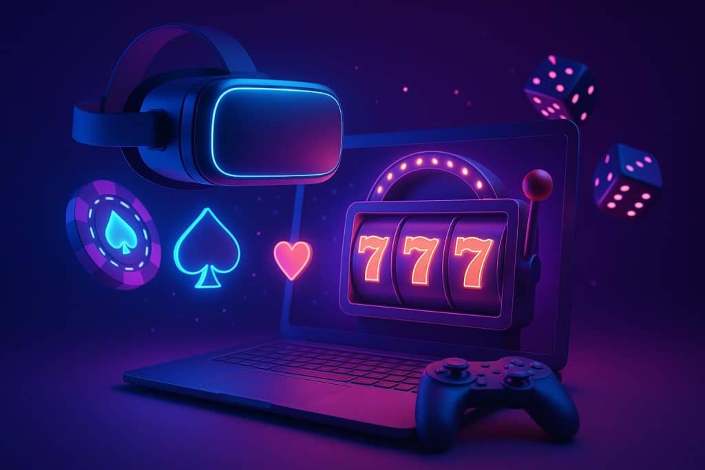 Vibrant online casino interface showcasing interactive slots and live table games for iGaming fans