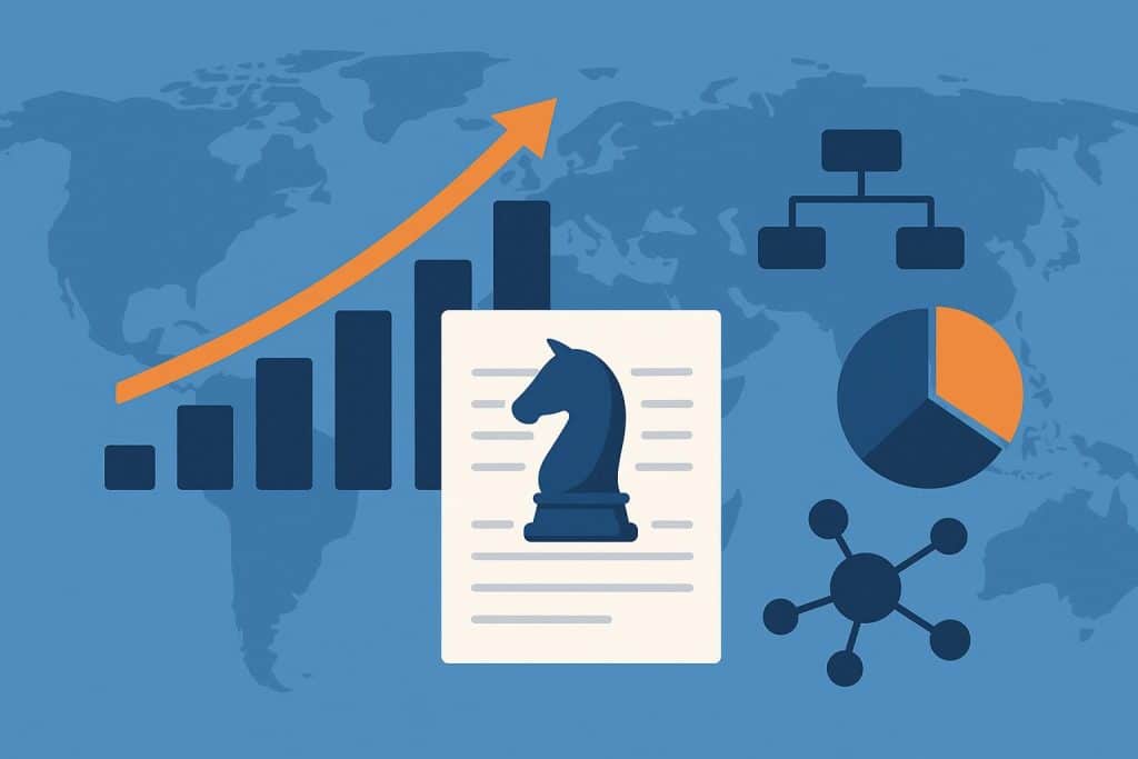 Colorful project portfolio dashboard highlighting key management trends and strategic planning