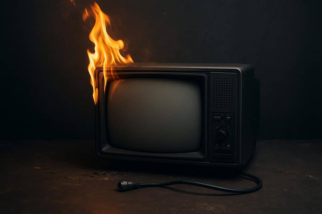 Six Reasons Why The Cable TV Industry Is Dying Old cable television remote and tangled cords symbolizing decline of traditional TV services