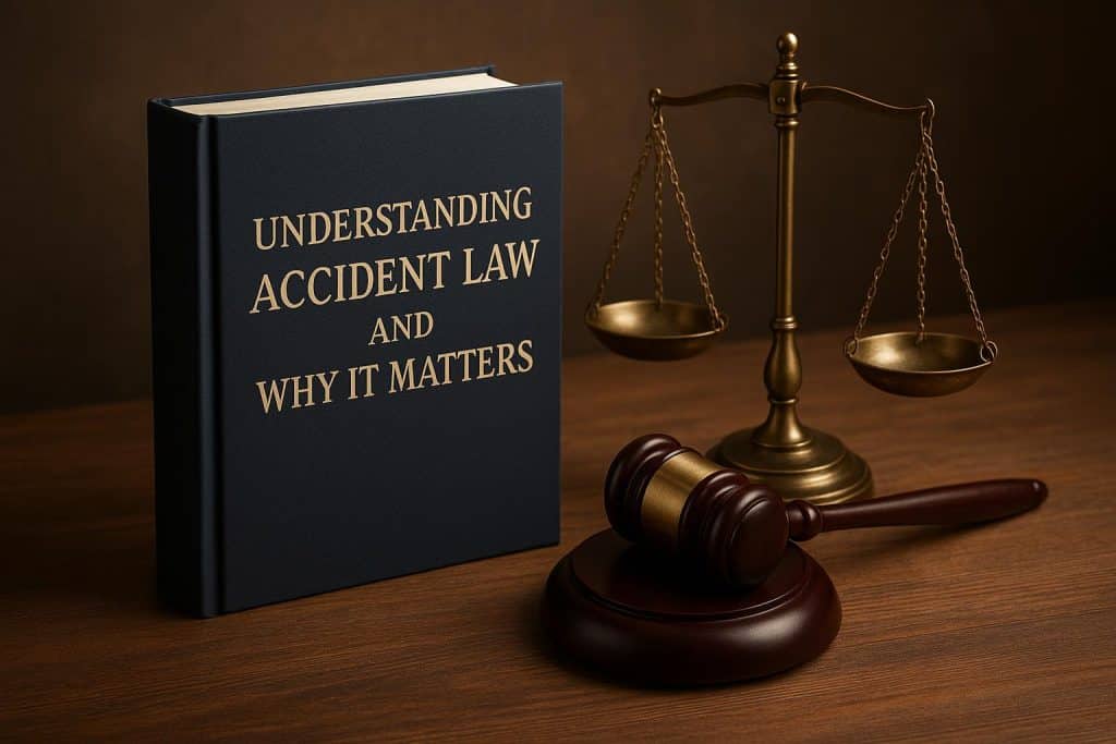 Scales of justice and gavel representing accident law and legal rights