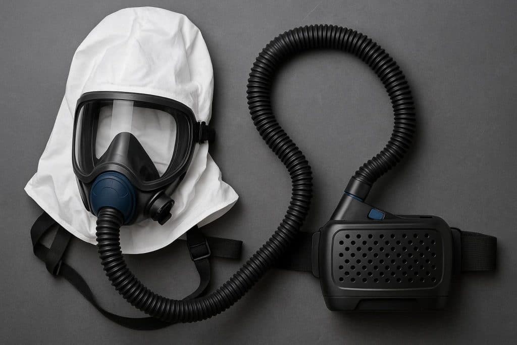 Powered air purifying respirator (PAPR) equipment providing respiratory protection in workplace
