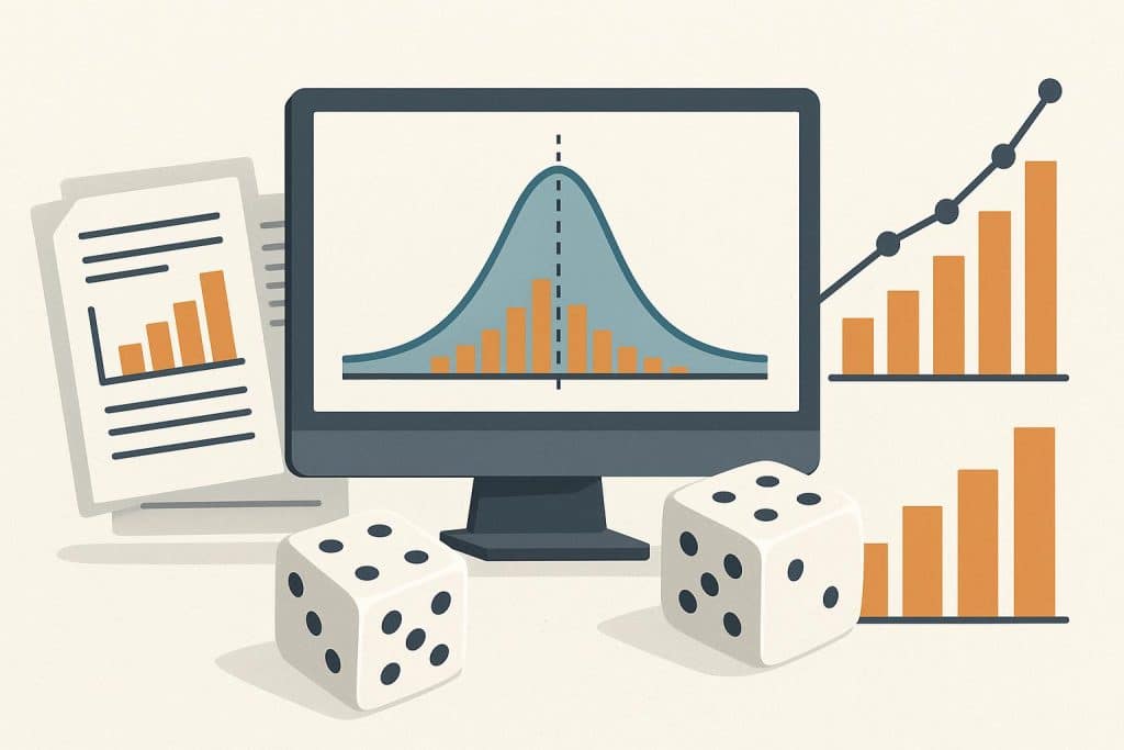 Graphical representation of Monte Carlo simulation data analysis in business decision-making