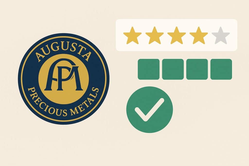Augusta Precious Metals Trustpilot reviews summary with star ratings and customer feedback highlights