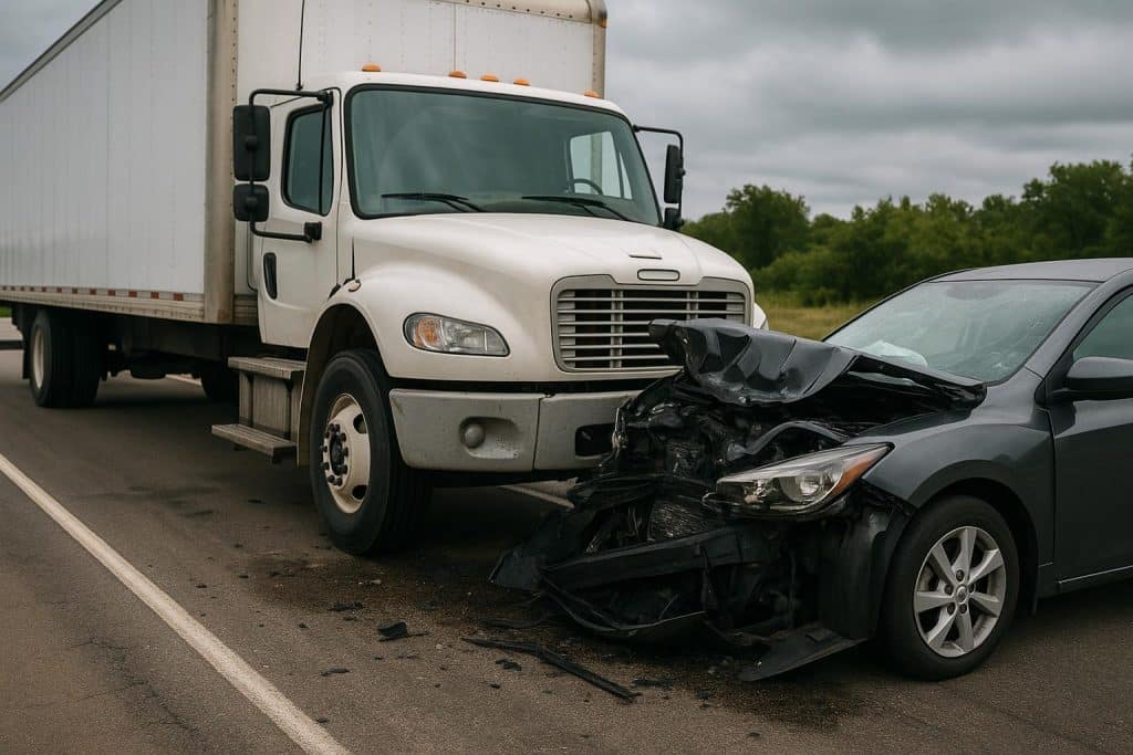 Immediately after an Alabama Truck Crash: Why a Local Truck Accident Lawyer is Essential Semi-truck accident on Alabama highway with emergency response vehicles at the scene