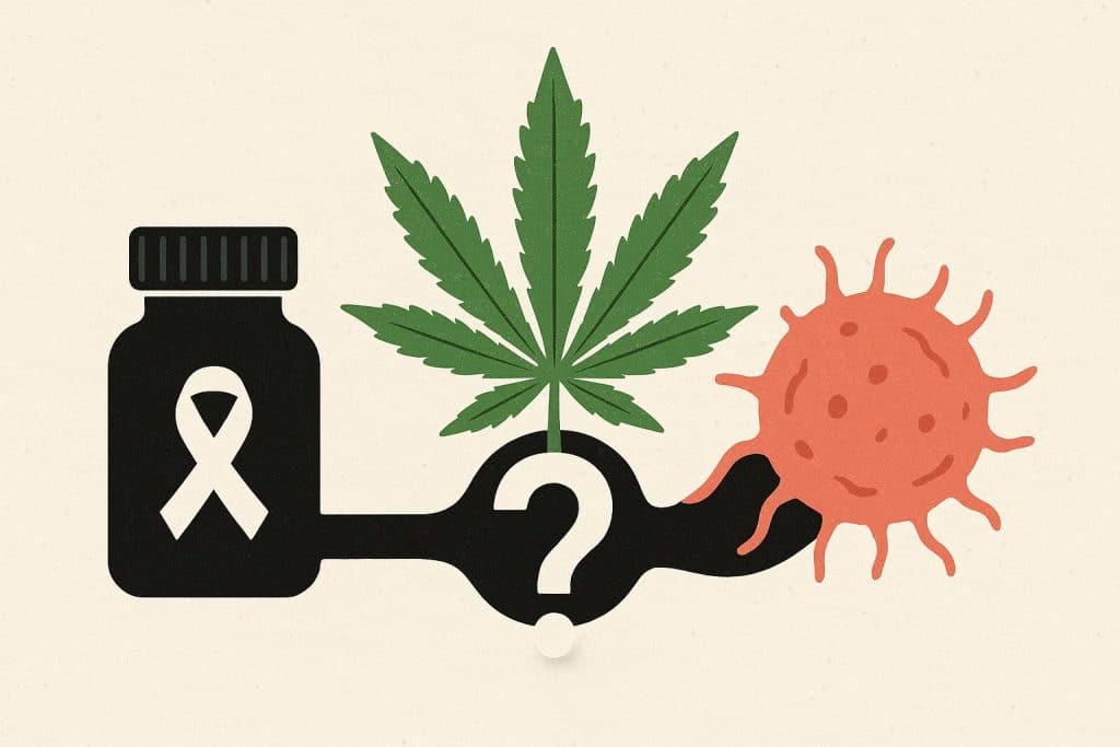 Conceptual illustration representing alternative cancer treatment options and natural therapies.