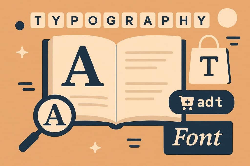 Modern fonts displayed on a digital screen with design tools, highlighting typography selection