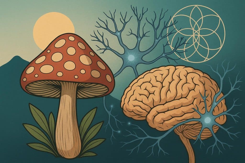 Psilocybin therapy session with professional guidance illustrating mental health transformation