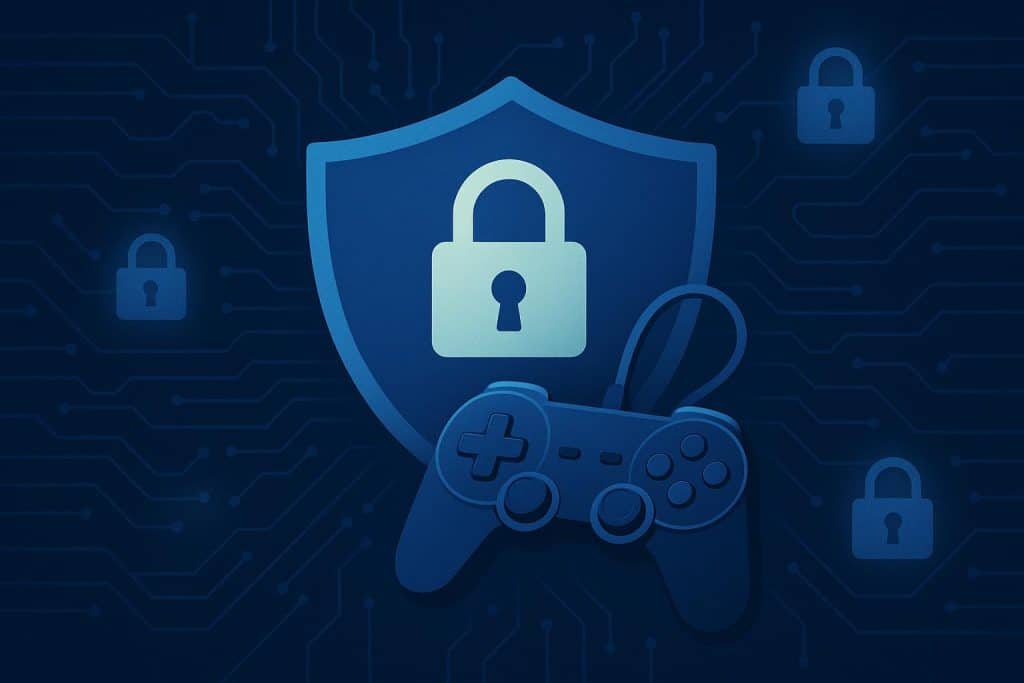 Illustration of secure gaming platforms highlighting privacy features in digital entertainment