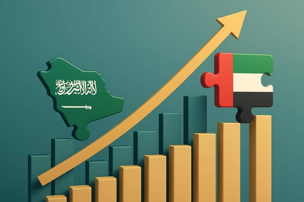 Saudi Arabia vs UAE — Why Saudi Arabia May Be the Better Growth Market in 2026 Saudi Arabia and UAE economic growth comparison, highlighting Saudi market potential for 2026