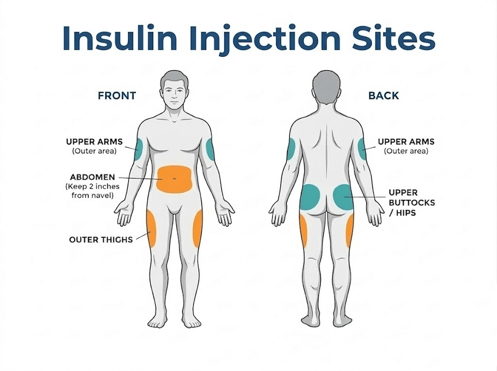 What Impact Do Insulin Injection Sites Have on Blood Sugar? Image 1 of What Impact Do Insulin Injection Sites Have on Blood Sugar?