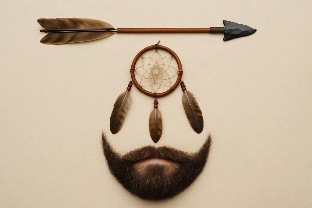 Can native americans grow beards? Close-up of Native American man with facial hair, highlighting natural beard growth traits