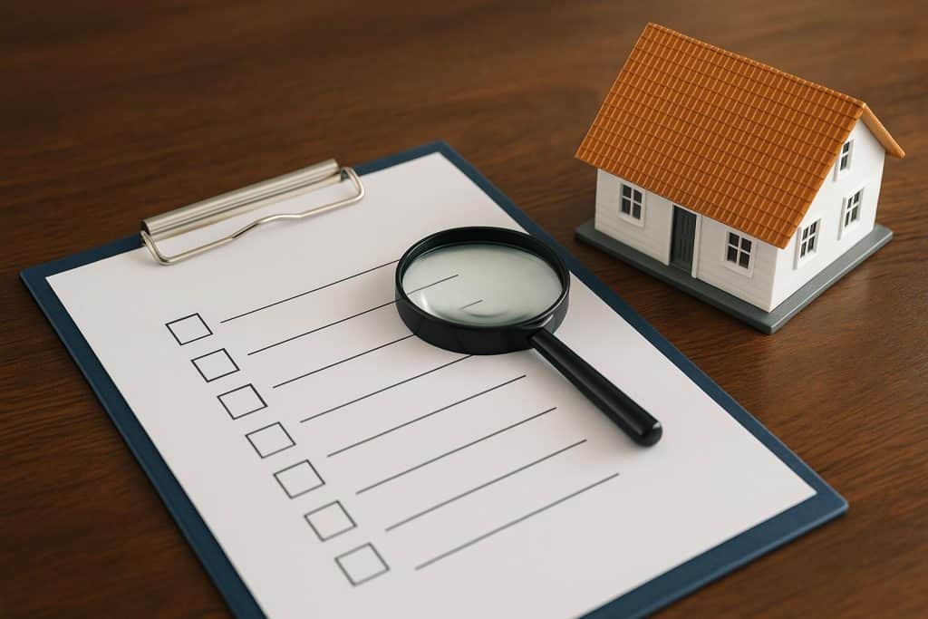 Why Hiring a Certified Home Inspector is Crucial for Homebuyers Home inspector examining house foundation with clipboard for homebuyer safety and quality assurance