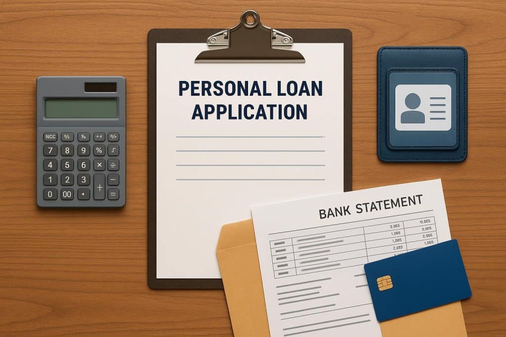 What documents do I need to apply for a personal loan? Stack of paperwork and identification documents needed for personal loan application process