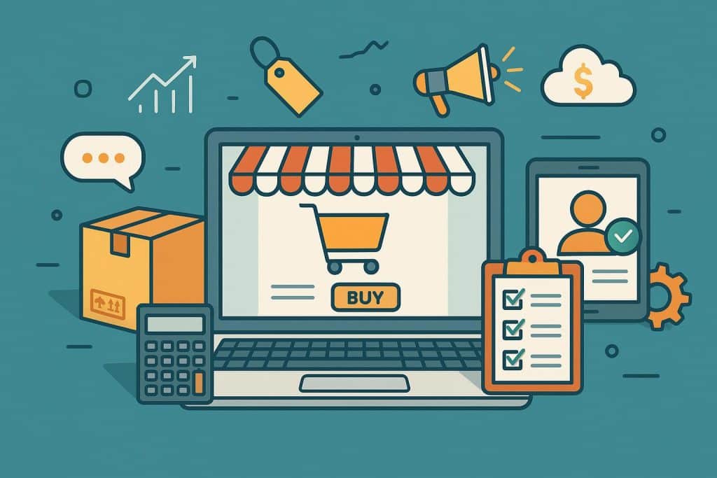 Selling Online and Managing Clients: Tools for Modern Resellers and Small Businesses E-commerce dashboard with client management tools for resellers and small business owners