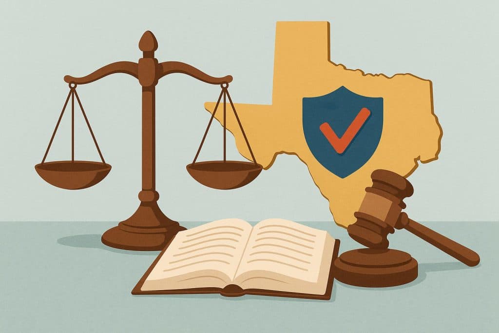 Top 5 Business Formation Lawyers in Texas (2026 Guide) Texas business law professionals consultation with legal documents and courthouse in background