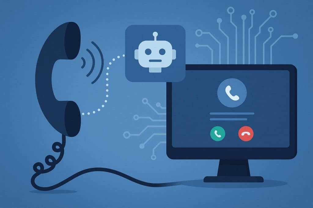 How AI Is Changing the Way Businesses Handle Phone Calls AI-powered virtual assistant managing business phone calls through advanced automated systems