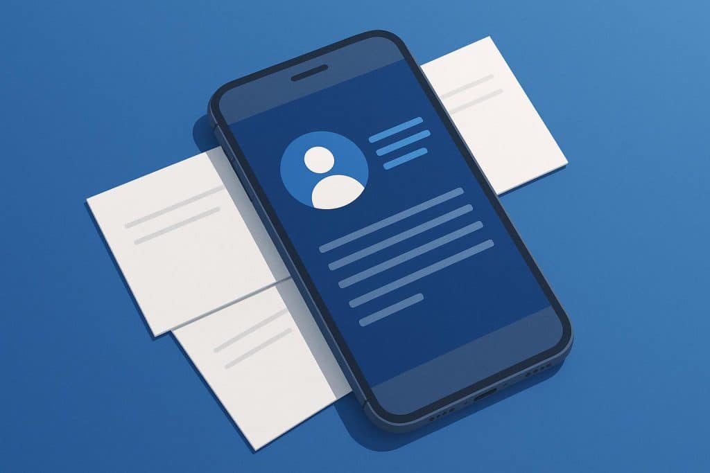 Why Digital Business Cards Are Becoming Essential for Modern Professionals Digital business card displayed on a smartphone, illustrating modern networking solutions