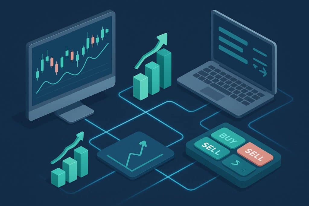 From Charts to Execution: Building a More Efficient Professional Trading Experience Interactive trading dashboard with performance charts, tools, and trade execution interface
