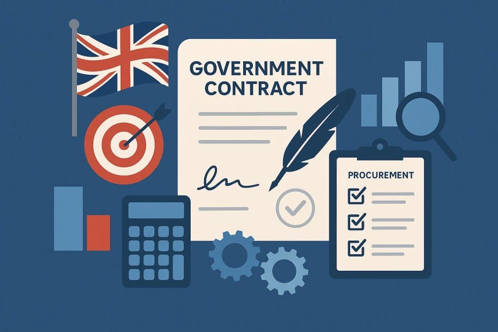 Digital procurement process illustration for UK SMEs targeting government contracts improvement