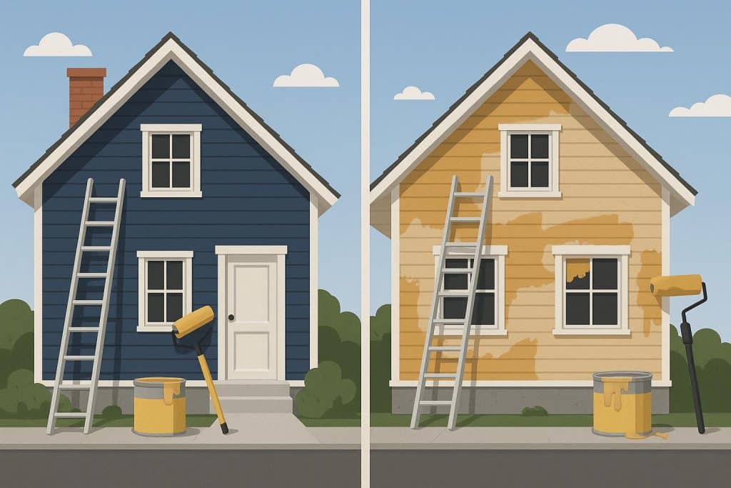Eastbourne Painting Projects: What Local Homeowners Consistently Get Right and Wrong Freshly painted Eastbourne home exterior showcasing common DIY painting techniques and finishes
