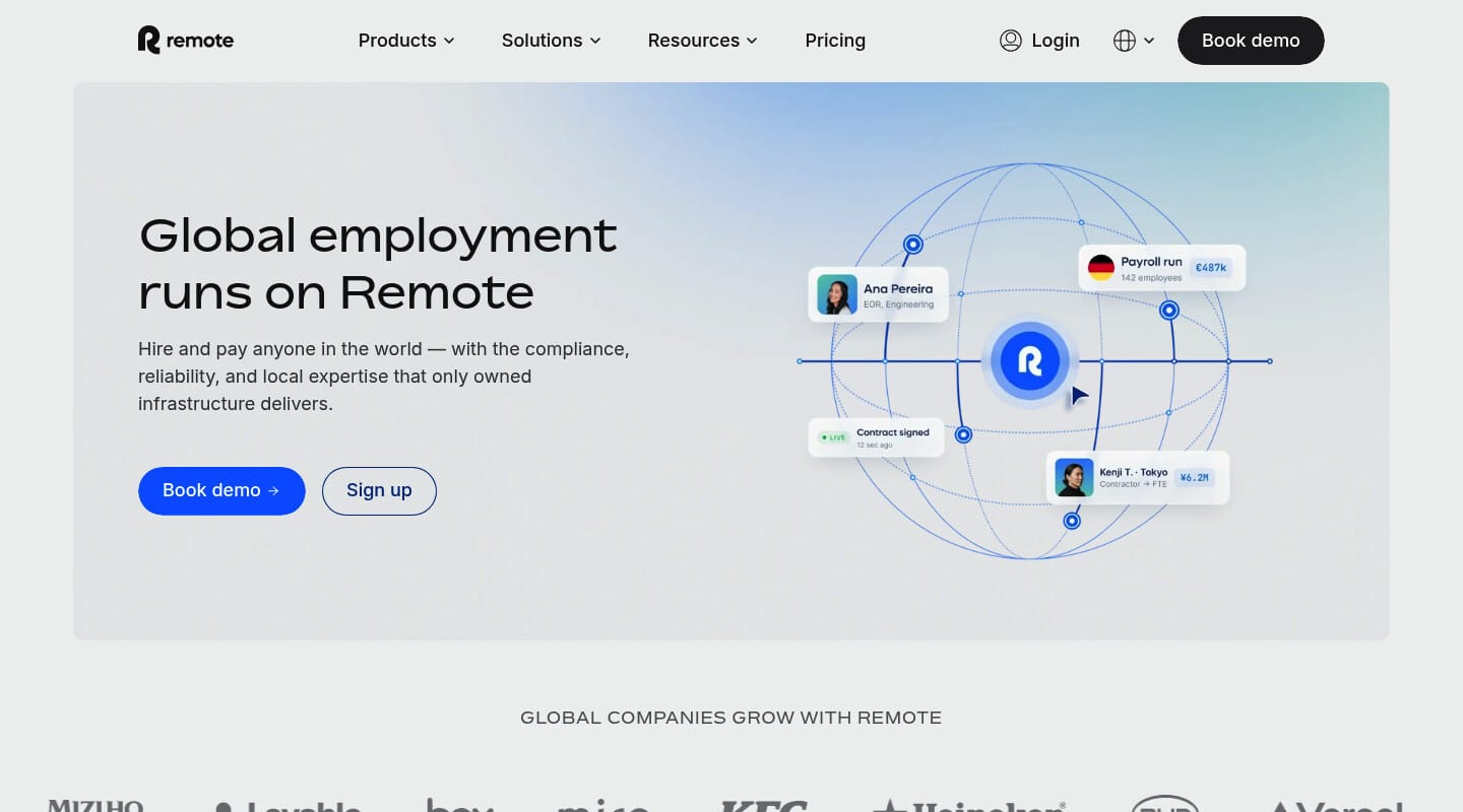 The Remote website homepage