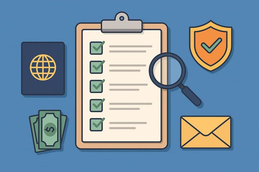 Before You Pay MyPassportHub: 6 Trust Checks That Matter MyPassportHub website homepage with trust check icons highlighted for online safety tips