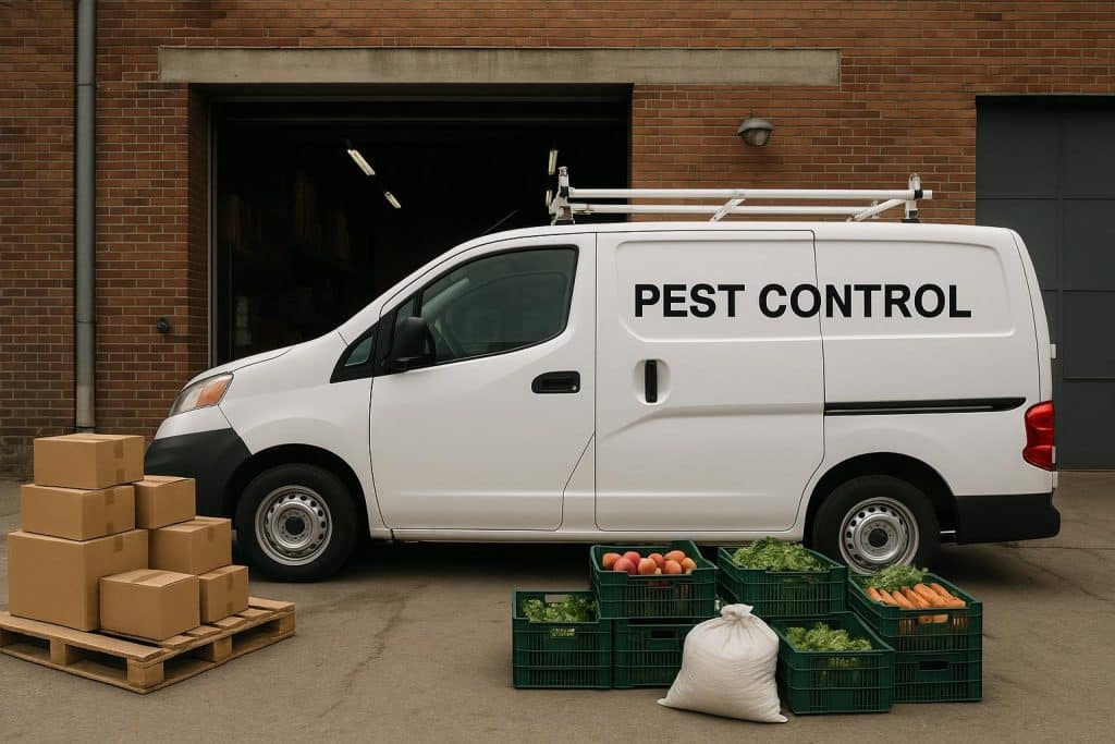 The Last Mile Was Already Solved: How a Pest Control Fleet Became a Hunger Relief Network Pest control vehicles delivering food as part of hunger relief network operations