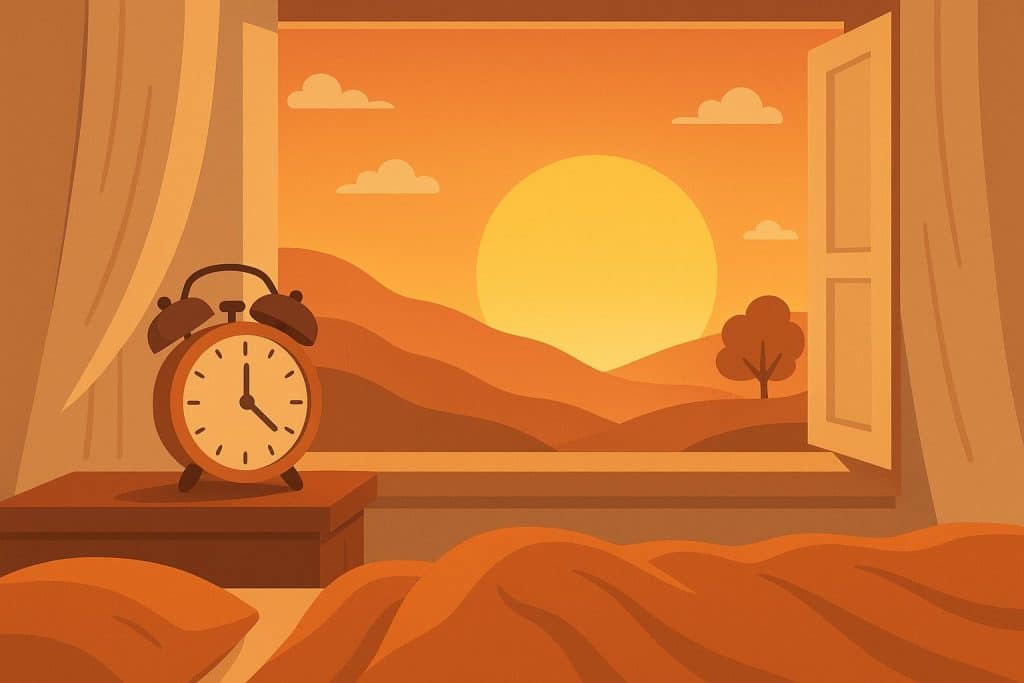 Why Waking Up Early is Good Sunrise over a peaceful landscape symbolizing benefits of waking up early and a fresh start