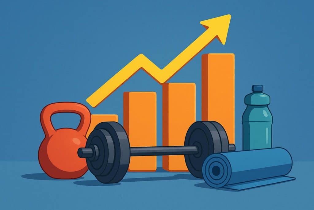 Leveling Up: The Next Thing to Do in Your Fitness Journey Athletic shoes, dumbbells, and water bottle on gym floor symbolizing fitness progress steps