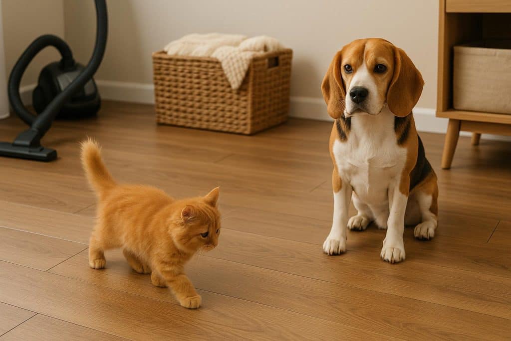 Choosing Flooring for Busy Households With Kids and Pets Durable flooring options for homes with children and pets, showcasing family-friendly materials