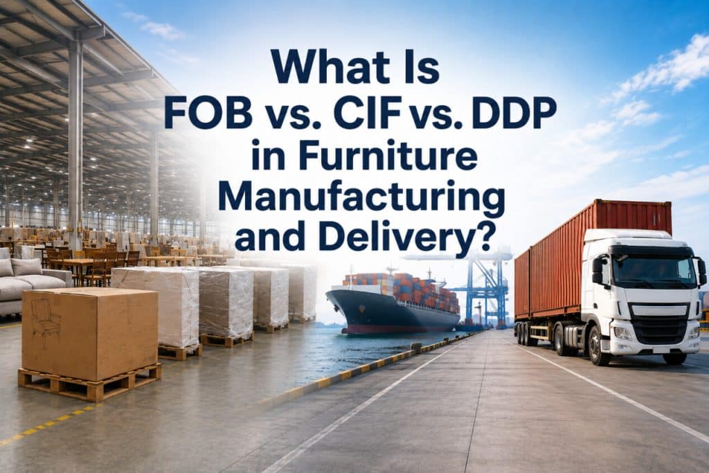 What Is FOB vs. CIF vs. DDP in Furniture Manufacturing and Delivery? Image 1 of What Is FOB vs. CIF vs. DDP in Furniture Manufacturing and Delivery?
